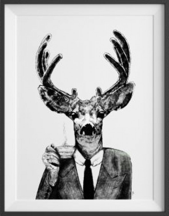 Plakat Hrabia Albert - kreska 30 x 40 cm