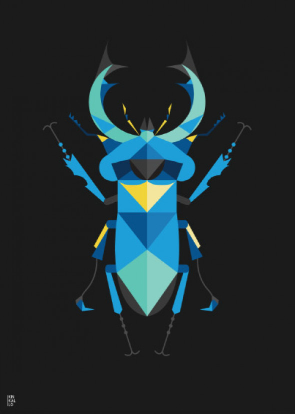 Plakat Jelonek Rogacz czarny - Kinkallo