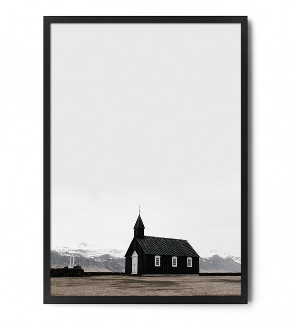 Plakat KOŚCIÓŁ / ISLANDIA - FOX ART STUDIO 50 x 70 cm