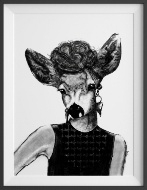 Plakat Lady Camille - kreska 30 x 40 cm