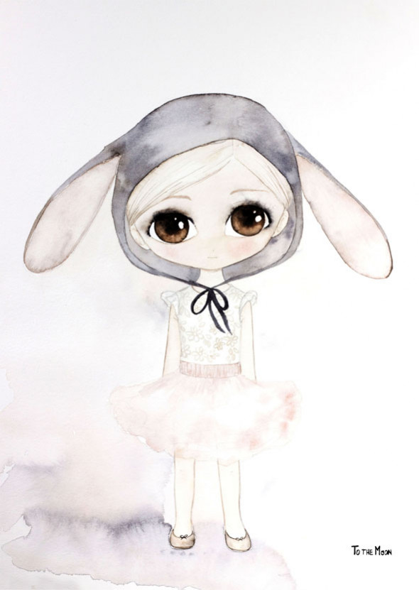 Plakat Little Friends - To The Moon - LITTLE LILI 50 x 70 cm