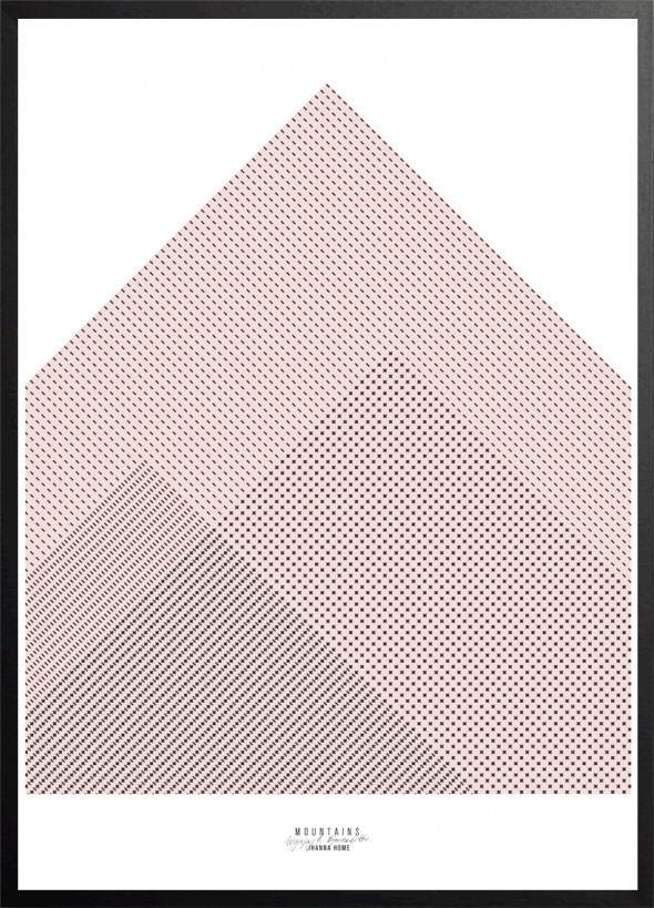 Plakat MOUNTAINS różowy - 50x70 cm - IHANNA HOME