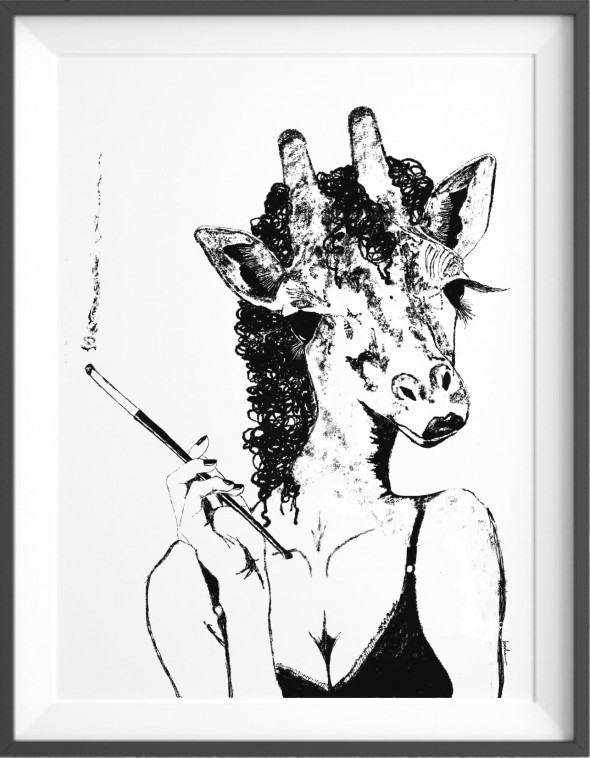 Plakat Tancerka Saana - kreska 60 x 90 cm