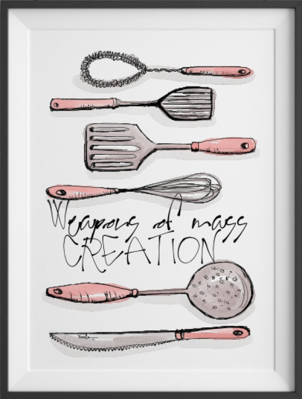 Plakat Weapons of mass Creation - kreska 30 x 40 cm
