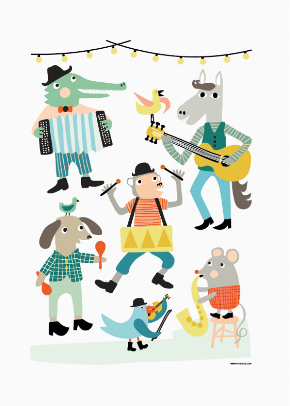 Plakat XL Funky Animals Big Band