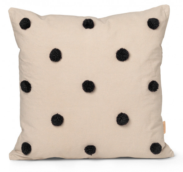 Poduszka Dot Tufted - ferm LIVING black | sand