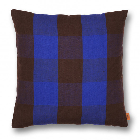 Poduszka Grand - brązowy | niebieski - ferm LIVING