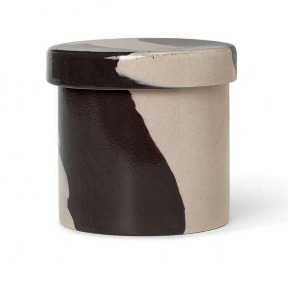 Pojemnik z pokrywką Inlay - ferm LIVING Small