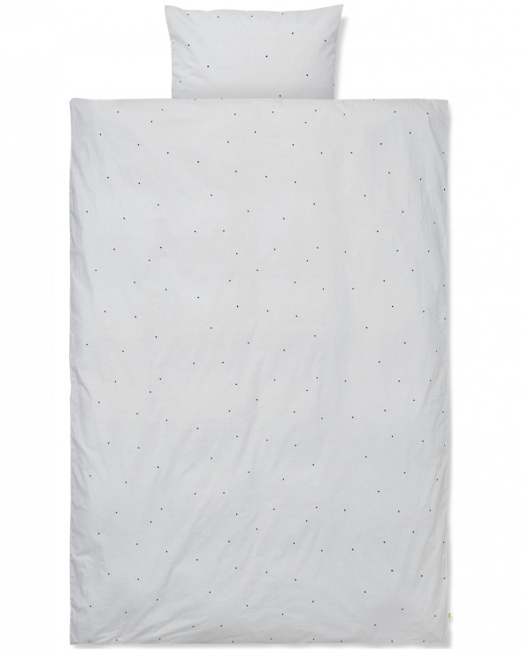 Pościel w KROPKI szara - ferm LIVING 70 x 100 cm