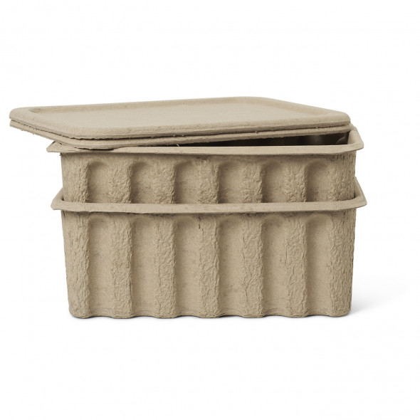 Pudełka z masy papierowej - ferm LIVING | 2 szt. 30 x 40 cm