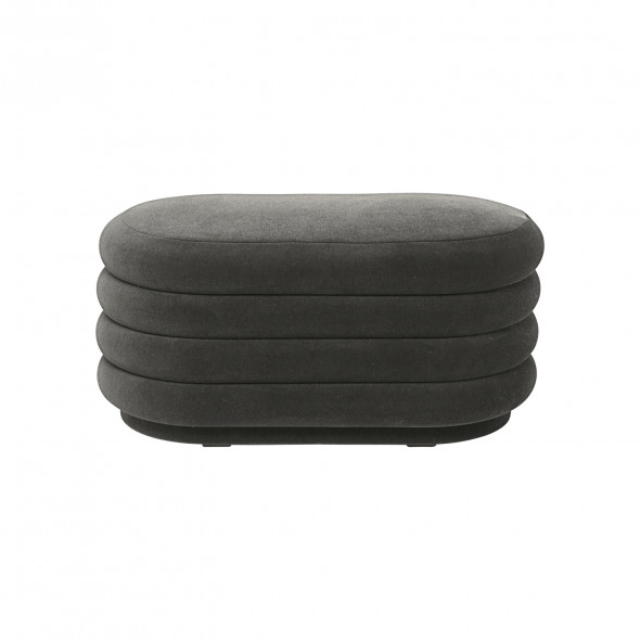 Puf owalny ŚREDNI - różne kolory - ferm LIVING szary | grey