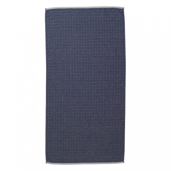 Ręcznik bawełniany SENTO - niebieski - ferm LIVING 70 x 140 cm