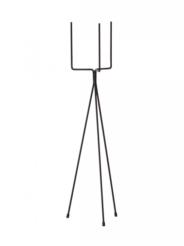 Stojak na doniczkę czarny - ferm LIVING 13 x 50 cm | niski