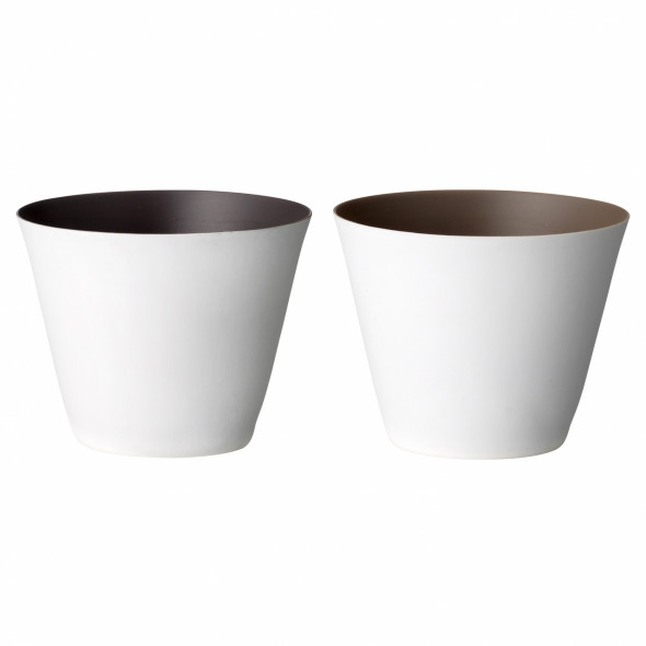 Świecznik porcelanowy - Bloomingville brązowy