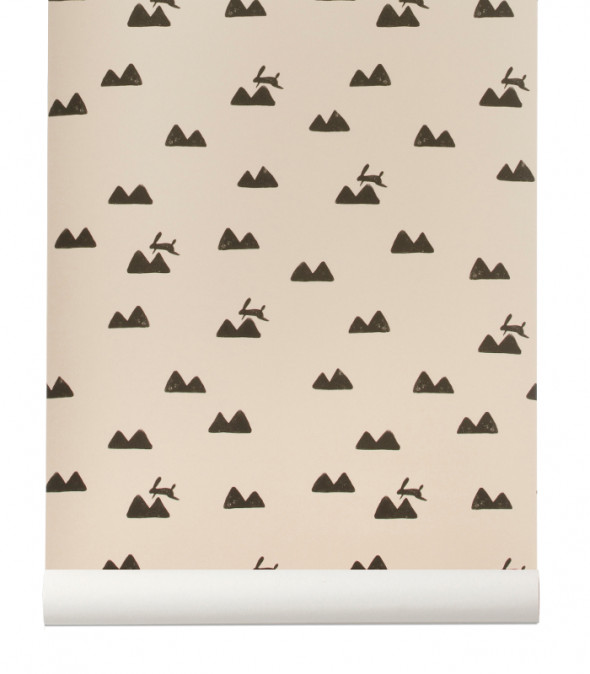 Tapeta dziecięca RABBIT różowa - ferm LIVING