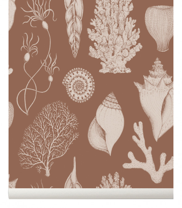 Tapeta flizelinowa SHELLS / MUSZLE -  Katie Scott & ferm LIVING | toffee