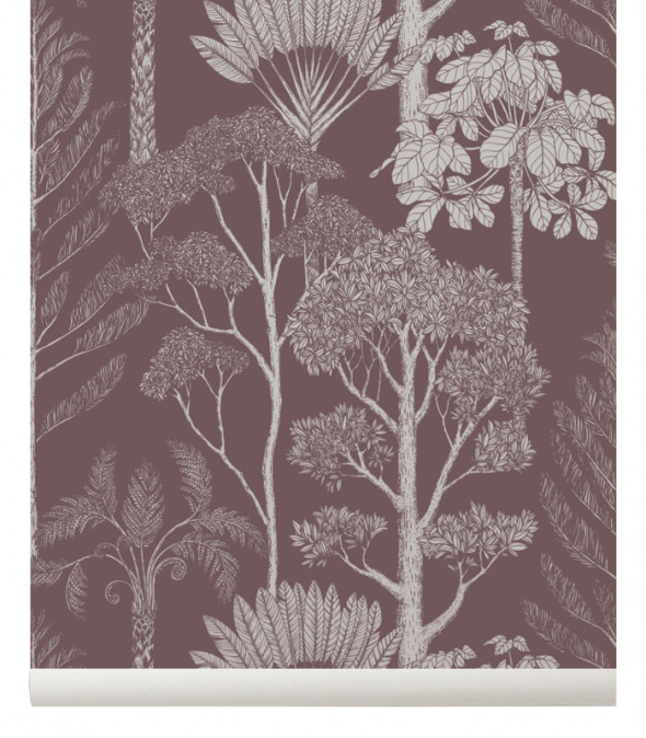 Tapeta flizelinowa TREES / DRZEWA -  Katie Scott & ferm LIVING | mahogany