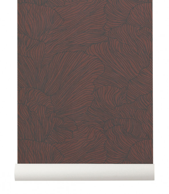 Tapeta skandynawska CORAL Bordeaux/Dark Blue - ferm LIVING