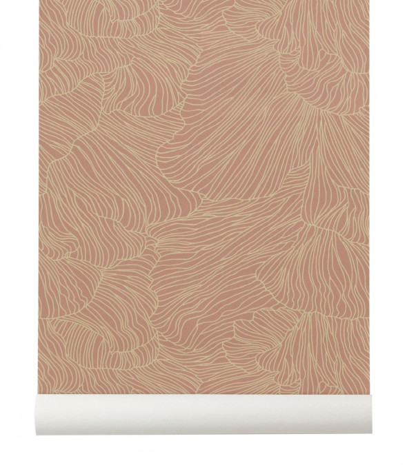 Tapeta skandynawska CORAL Dusty Rose/Beige - ferm LIVING