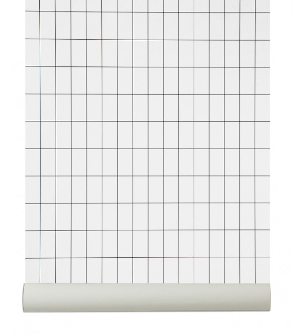 Tapeta skandynawska GRID biała - ferm LIVING