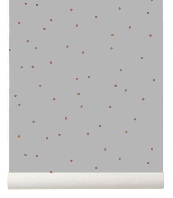 Tapeta w kropki DOT szara - ferm LIVING