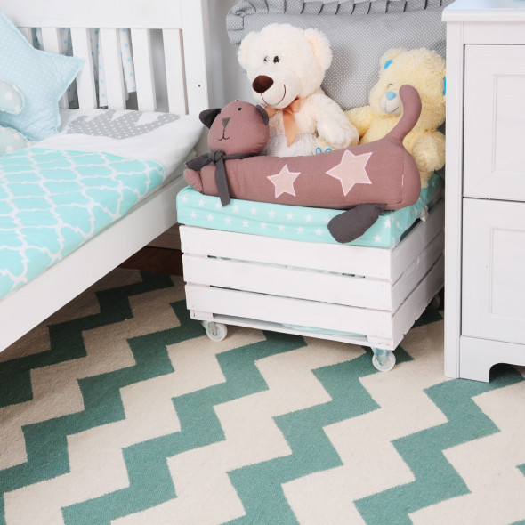 Wełniany dywan CHEVRON MINT - White Oaks 120 x 180 cm
