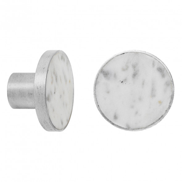 Wieszak / gałka - biały marmur - ferm LIVING | L