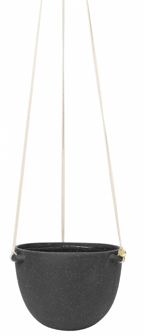 Wisząca osłonka na doniczkę Speckle - ferm LIVING biały | L