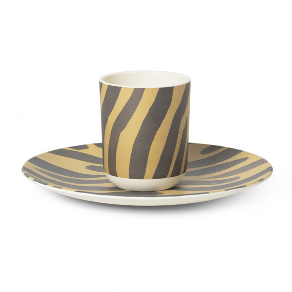 Zestaw naczyń bambusowych Safari - ferm LIVING zebra