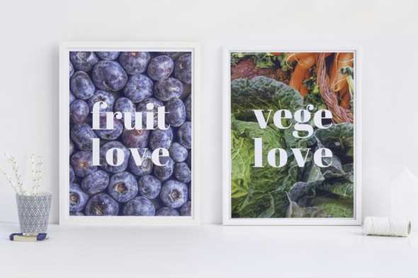 Zestaw plakatów FRUIT&VEGE LOVE - Follygraph 30 x 40 cm