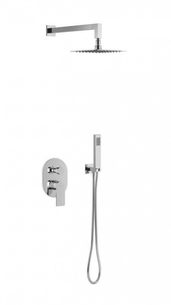 Actima Glad zestaw prysznicowy podtynkowy z deszczownicą 20x20 chrom ARAC.SET.1145CR