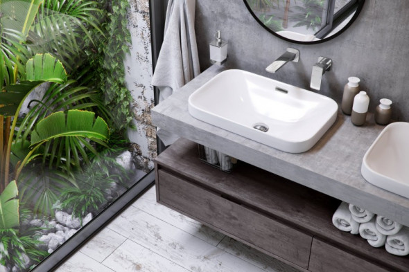 Actima Hasko 57 umywalka wpuszczana w blat 57x39 biały CEAC.3718.570.WH