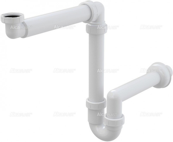 Alcaplast syfon umywalkowy oszczędzający miejsce biały PCV A434