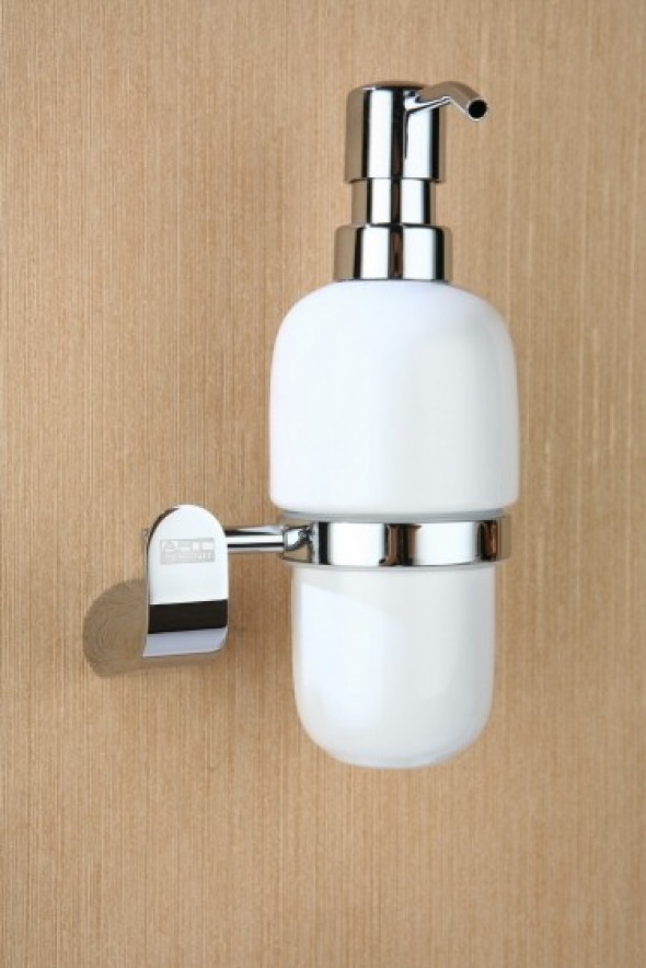 Art Platino Emira Akcesoria dozownik do mydła z uchwytem chrom biała porcelana EMI-85072