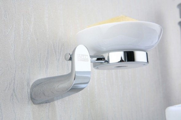 Art Platino Emira Akcesoria mydelniczka wisząca chrom biała porcelana EMI-85070