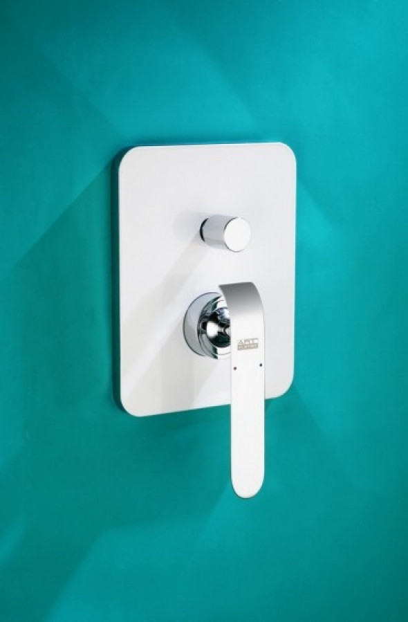 Art Platino Emira bateria podtynkowa z przełącznikiem dwudrożna biały chrom EMI-BPD.220BC