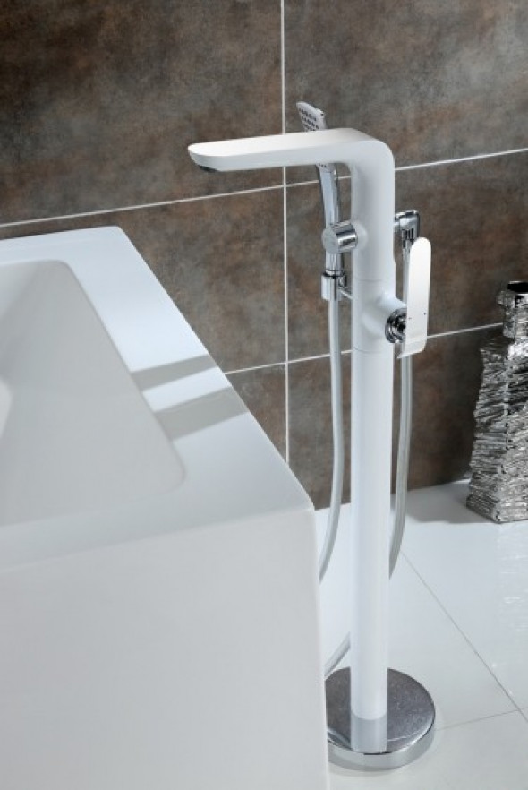 Art Platino Emira bateria wannowa podłogowa biały chrom EMI-BWP.090BC