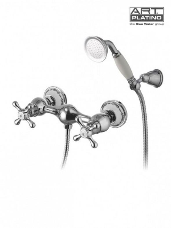 Art Platino Nikolas bateria prysznicowa retro chrom porcelana NIK-BPK.030C