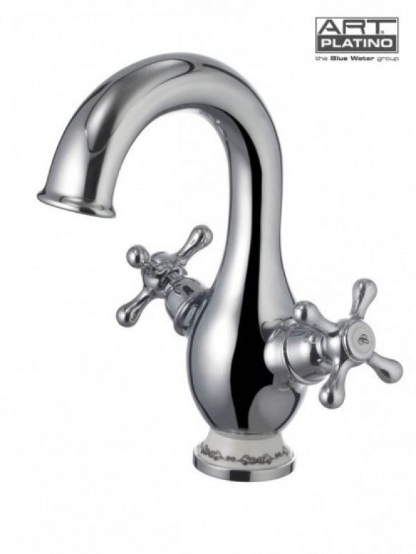 Art Platino Nikolas bateria umywalkowa retro chrom porcelana NIK-BUN.010C