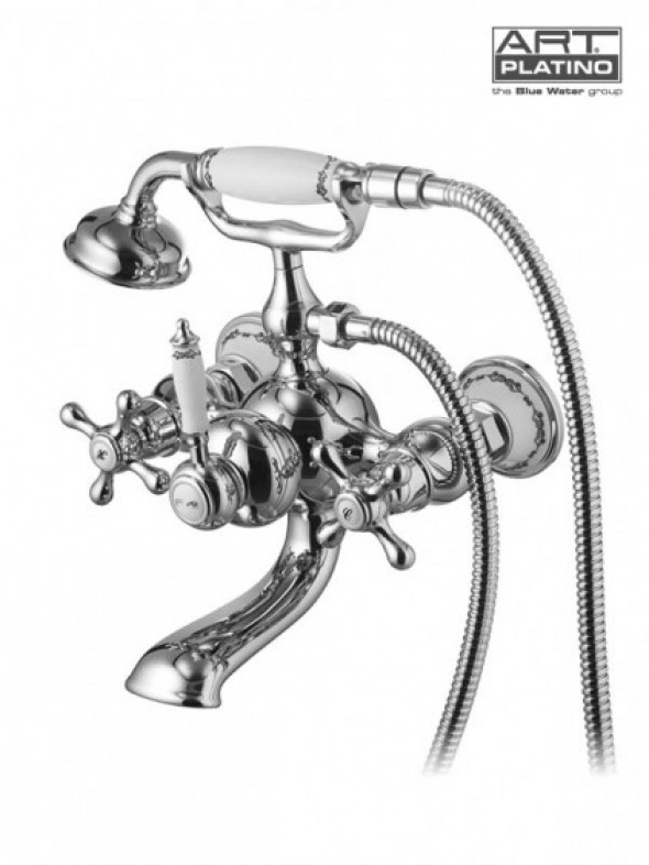 Art Platino Nikolas bateria wannowa retro chrom porcelana NIK-BWN.020C