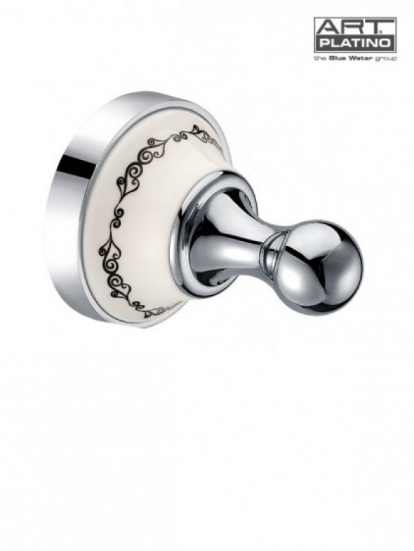 Art Platino Nikolas haczyk wieszak na ręcznik retro chrom porcelana NIK-57001