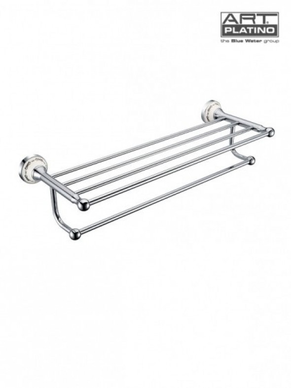 Art Platino Nikolas półka na ręczniki z relingiem retro chrom porcelana NIK-57010