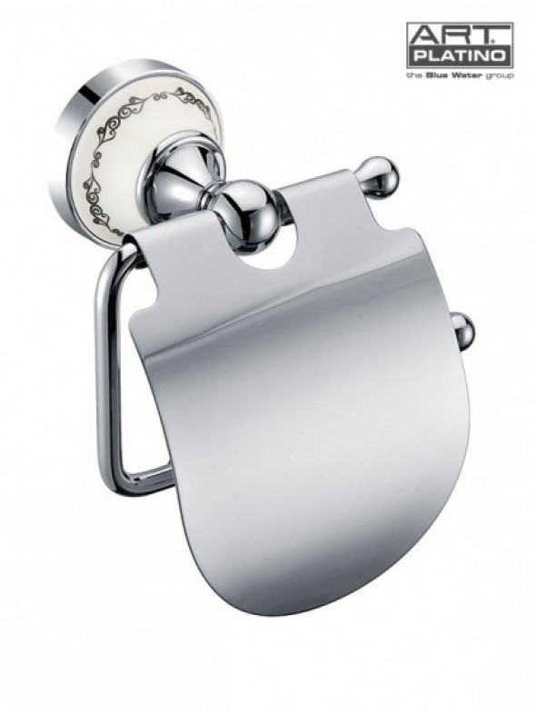 Art Platino Nikolas uchwyt wieszak na papier z klapką retro chrom porcelana NIK-57062