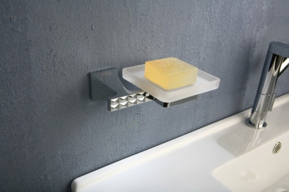 Art Platino Panama Akcesoria mydelniczka z uchwytem chrom szkło PAN-86070