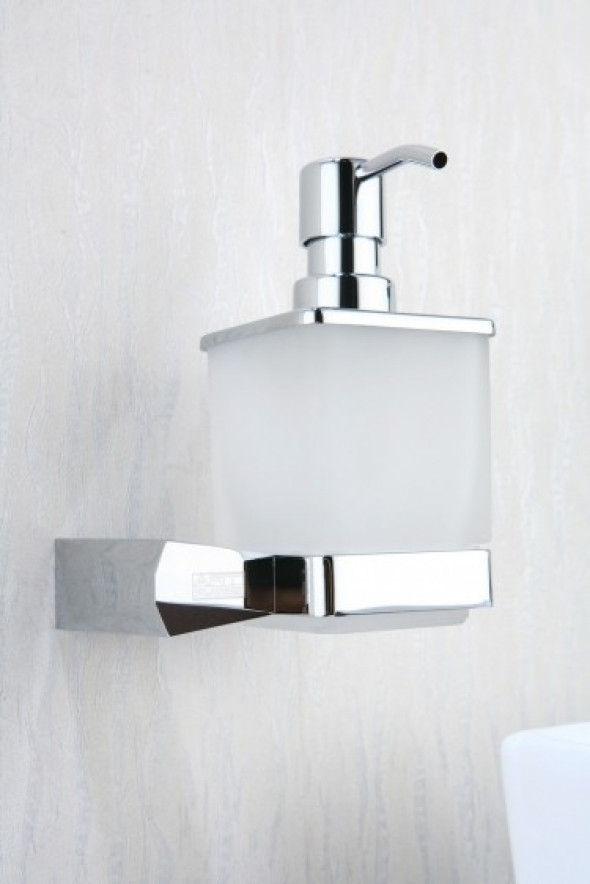 Art Platino Rok Akcesoria dozownik do mydła z uchwytem chrom szkło ROK-87072