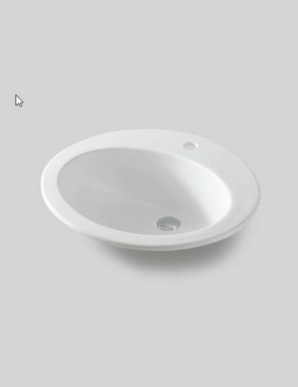 Artceram EOLO umywalka wpuszczana w blat 59x48 cm biały ELL001