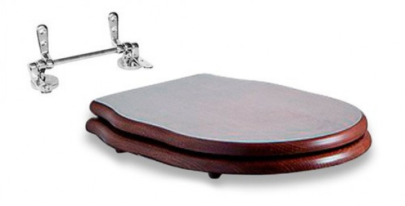 Artceram Hermitage deska wolnoopadająca drewniana orzech zawias chrom HEA00471