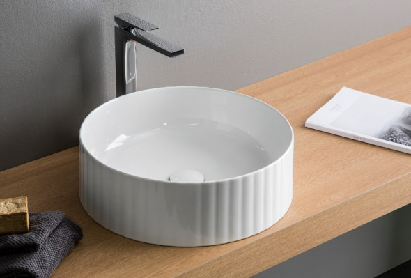 Artceram Millerighe umywalka stawiana na blat 44x44 cm biały OSL010