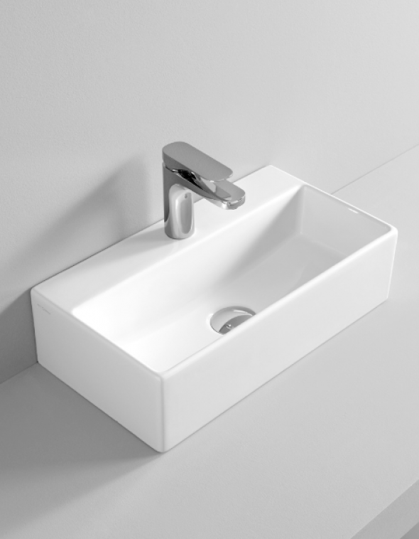 Artceram Quadro 27 umywalka stawiana na blat/wisząca 50x27 cm biały QUL001