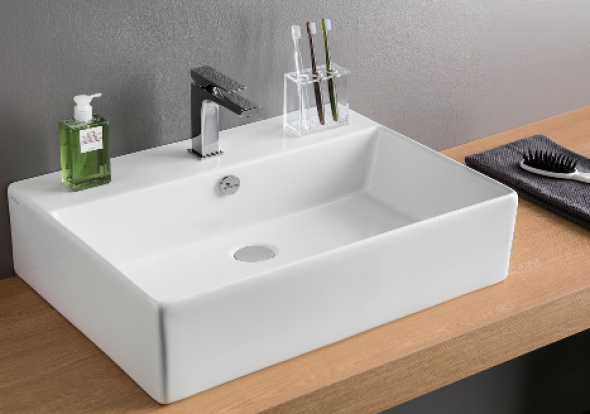 Artceram Quadro 65 umywalka stawiana na blat/wisząca 65x48 cm biały QUL003